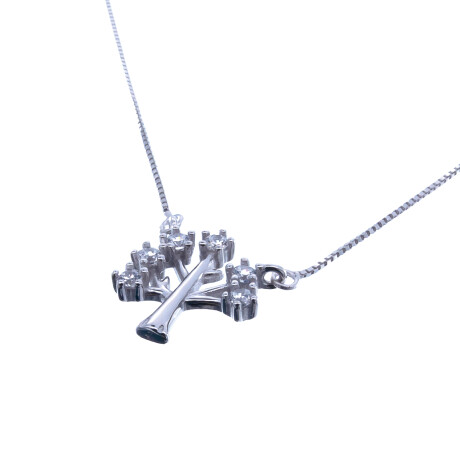 Cadena y dije Plata 925 rodinada y circonias Cadena y dije Plata 925 rodinada y circonias