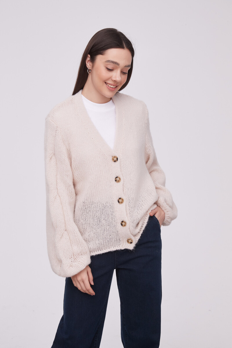 Cardigan Depos - Crudo / Natural 