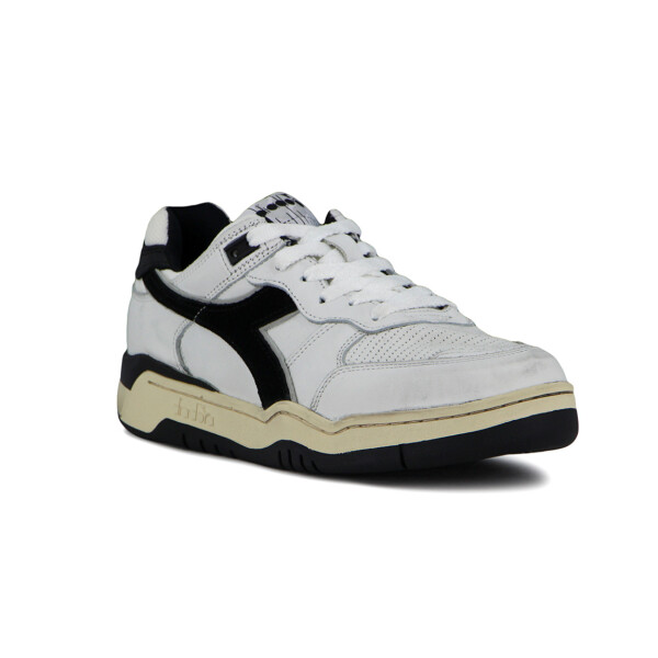 Championes Casuales Unisex Diadora Heritage B.560 Blanco-negro