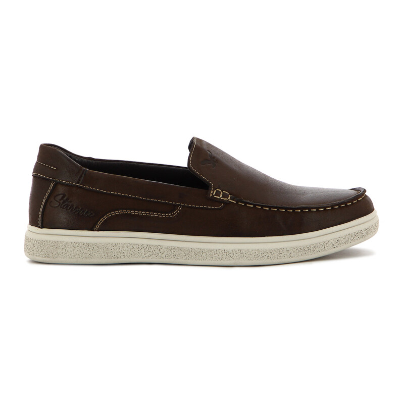 Zapato Starsax Hombre S/cordon Cafe