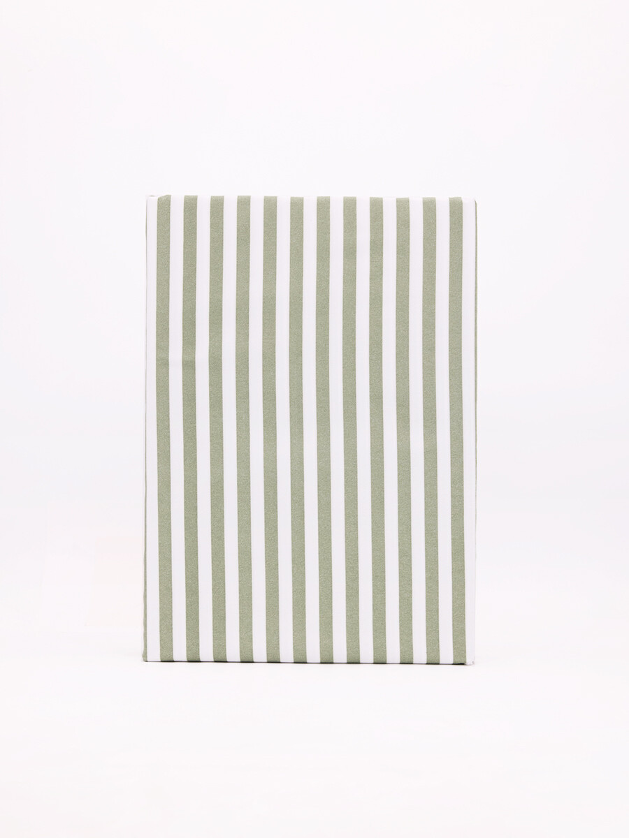 SABANAS JUEGO 1 PZA PRINT RAYAS - VERDE 