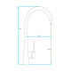 Griferia De Cocina Pico Alto Aqualia Monocomando Blanco CROMO
