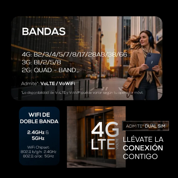 Tablet Logic L-pad 4g Lte De 10.1" 12gb (4+8gb) / 64gb NARANJA