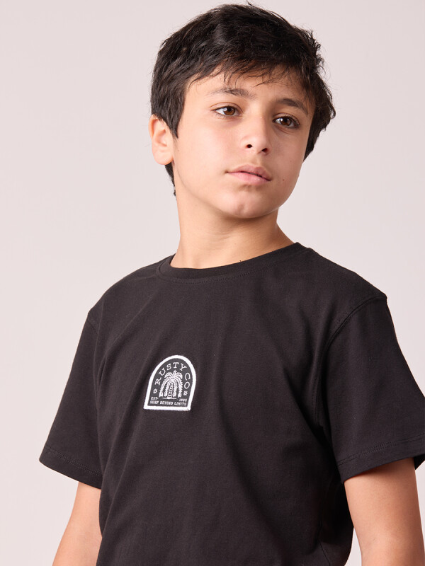 T-SHIRT BRIONE TEEN RUSTY Negro