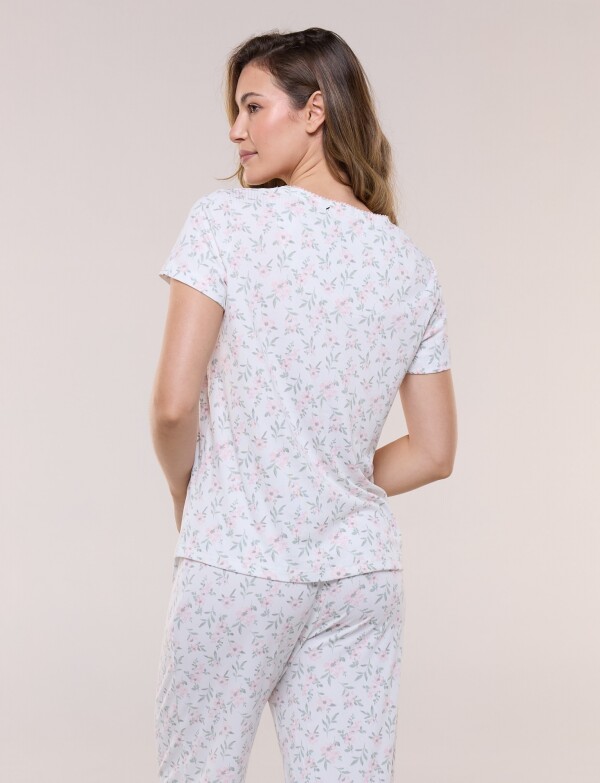 Pijama Con Capri CRUDO/MULTI