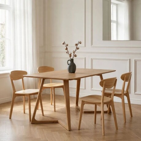 Juego De Comedor 4 Sillas Fjord + Mesa Swift Madera Lcm Juego De Comedor 4 Sillas Fjord + Mesa Swift Madera Lcm