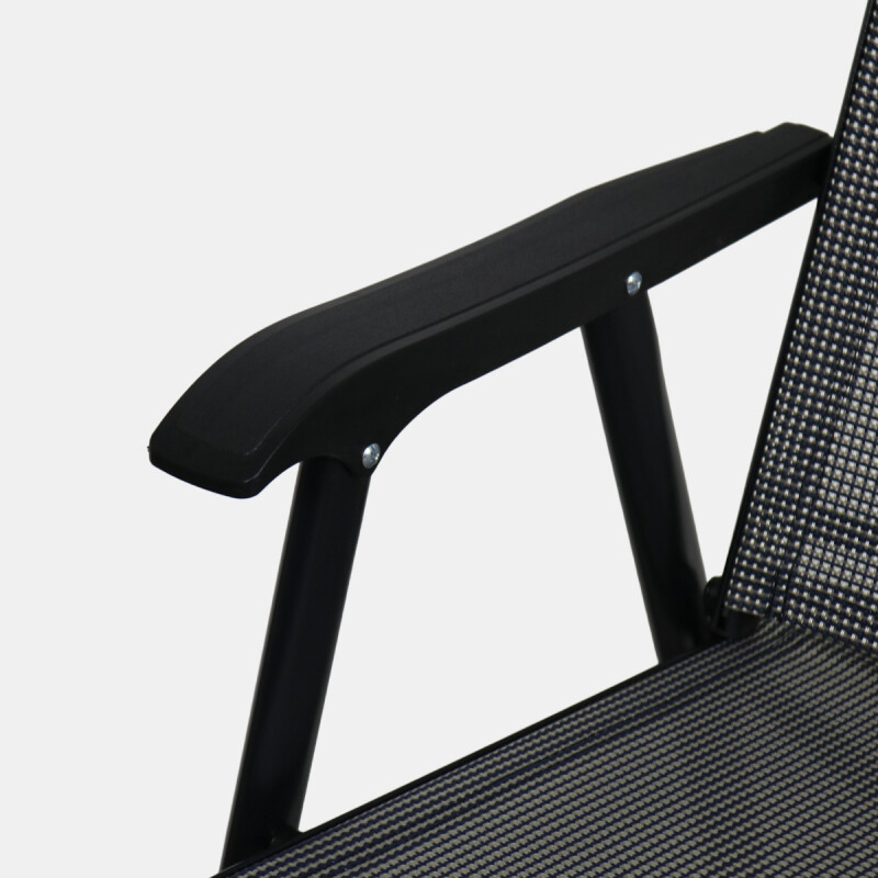 SILLA PLEGABLE NEGRO/GRIS P/JARDIN Unica
