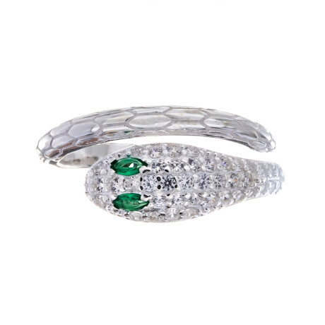 Anillo de plata 925 con circonias, vIBORA. Anillo de plata 925 con circonias, vIBORA.