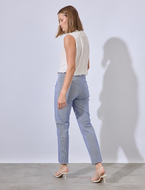 Pantalon Lineas AZUL/BLANCO