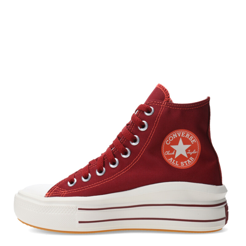 Championes de Mujer Converse Chuck Taylor Move HI Rojo - Egret