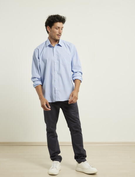 012492 CAMISA HARRINGTON URBAN Celeste/blanco