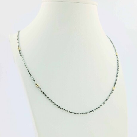 Gargantilla de plata 925 con double en oro 18 Ktes. Gargantilla de plata 925 con double en oro 18 Ktes.