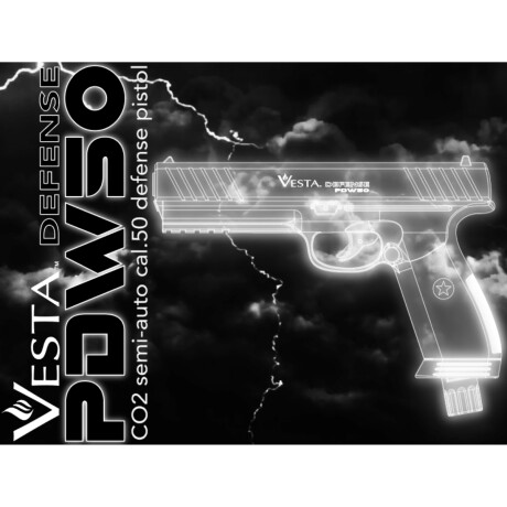 Pistola traumática PDW50 calibre .50 a CO2 - Vesta Pistola traumática PDW50 calibre .50 a CO2 - Vesta