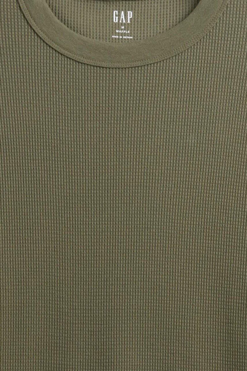 Remera Waffle Hombre Army Jacket Green