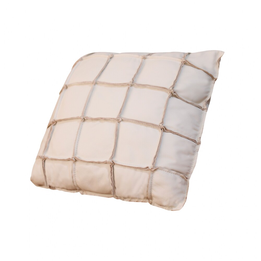 Almohadón Cuero - 48x48cm - Fio Beige