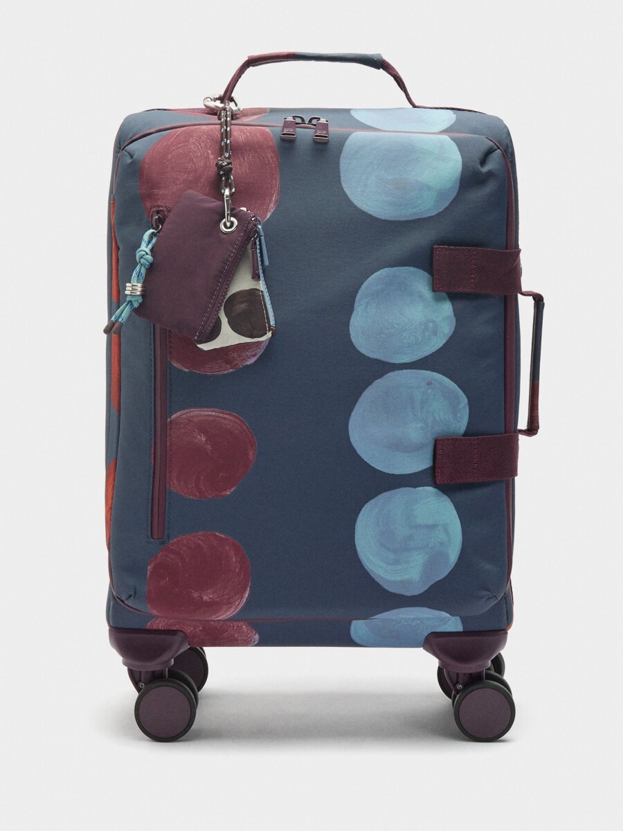 Maleta De Viaje Estampada De Nylon multicolor