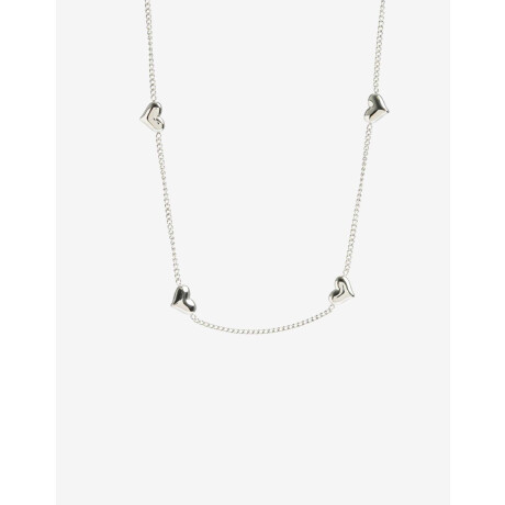 Collares Cortos Metal Plateado