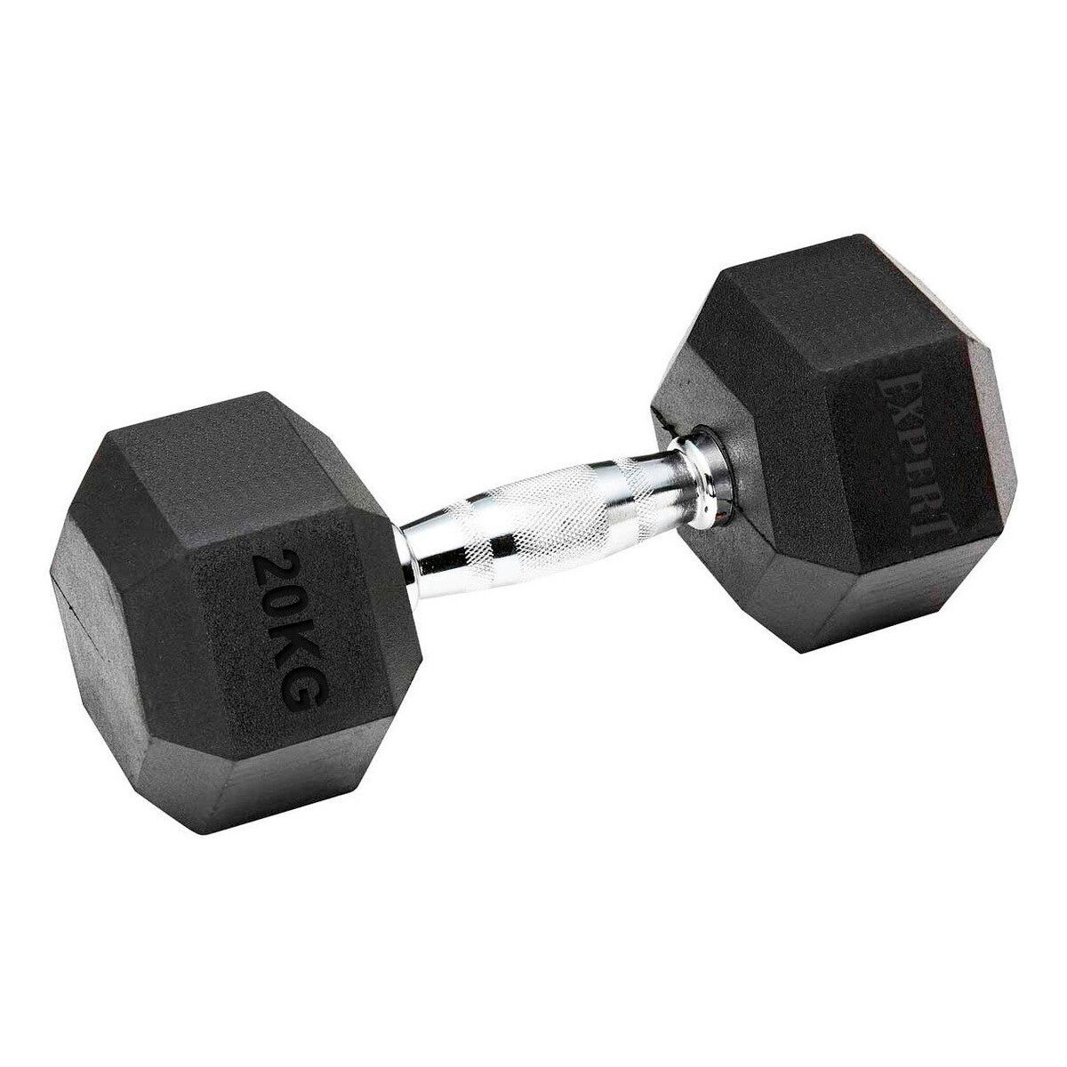 Mancuerna 20kg Hexagonal De Hierro Recubierto Pesas - Negro 