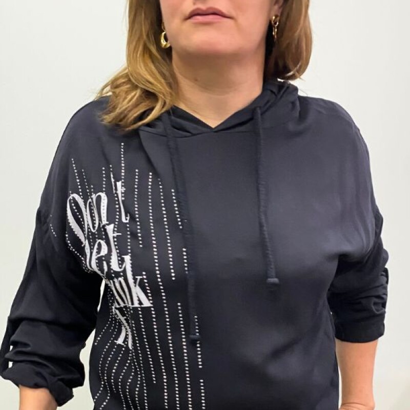 Buzo Italiano "Dont Let Think It" Negro