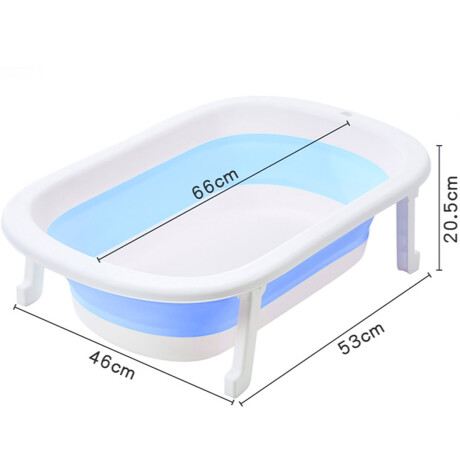 Bañito Bebé Plegable + Colchon Baby Splash Celeste