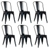 Pack 6 Sillas Tolix Lumax Varios Colores Living Comedor Negro