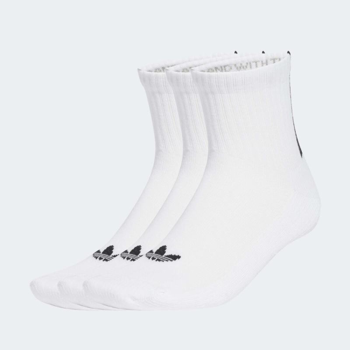 Medias Adidas Tobillo 3 Rayas 3 Pares - Blanco 
