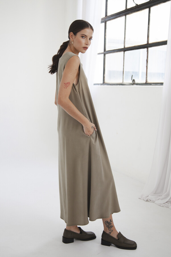 VESTIDO SOFT ZIPPER VERDE