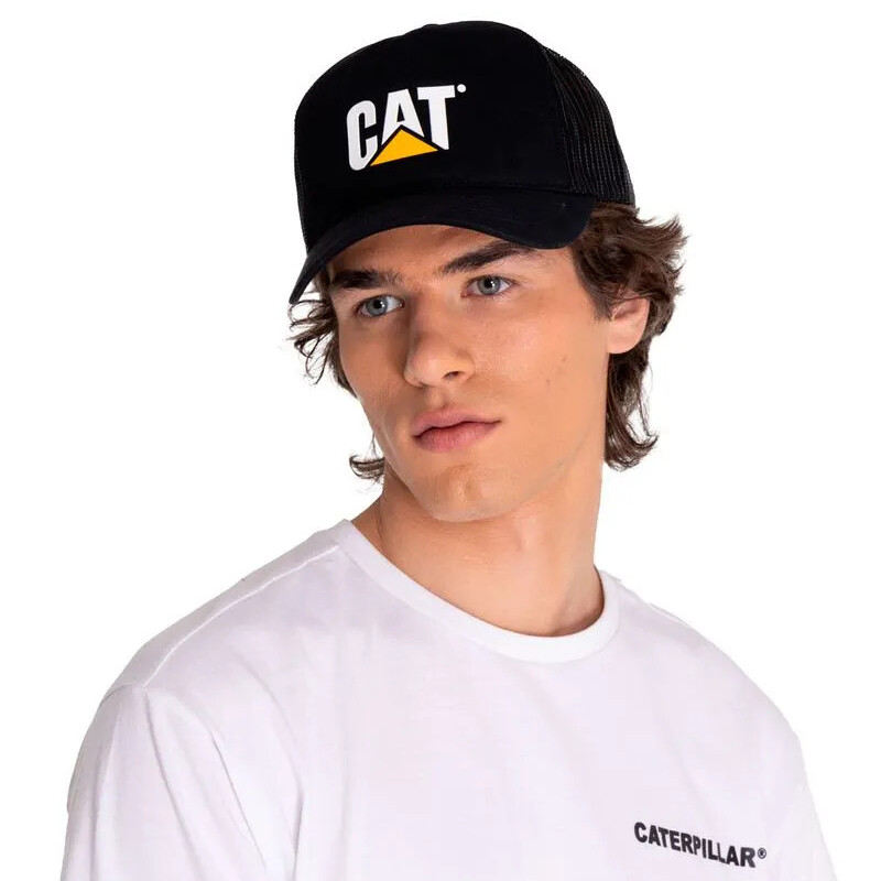 GORRO HOMBRE CAT LOGO MESH BACK F PITCH BLACK/TRADEMAR O/S GORRO HOMBRE CAT LOGO MESH BACK F PITCH BLACK/TRADEMAR O/S