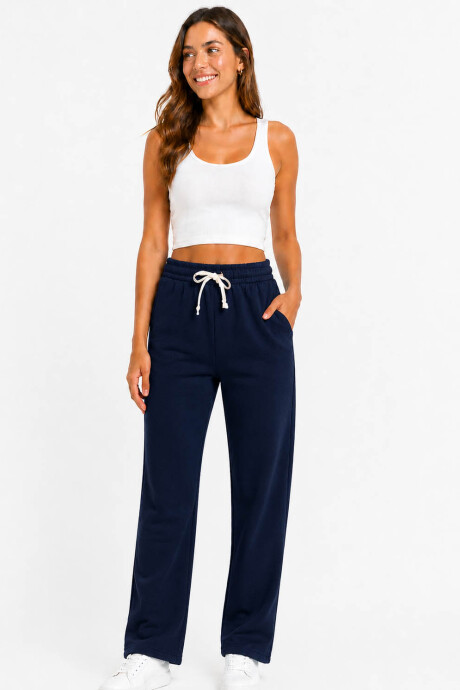 Pantalón Felpa Alex Azul marino