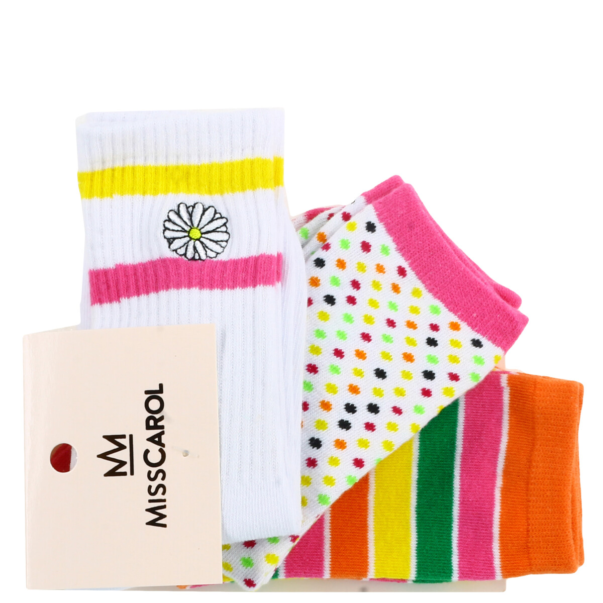 MEDIA FUNNY PACK X3 Miss Carol - White/Dots/Stripes 