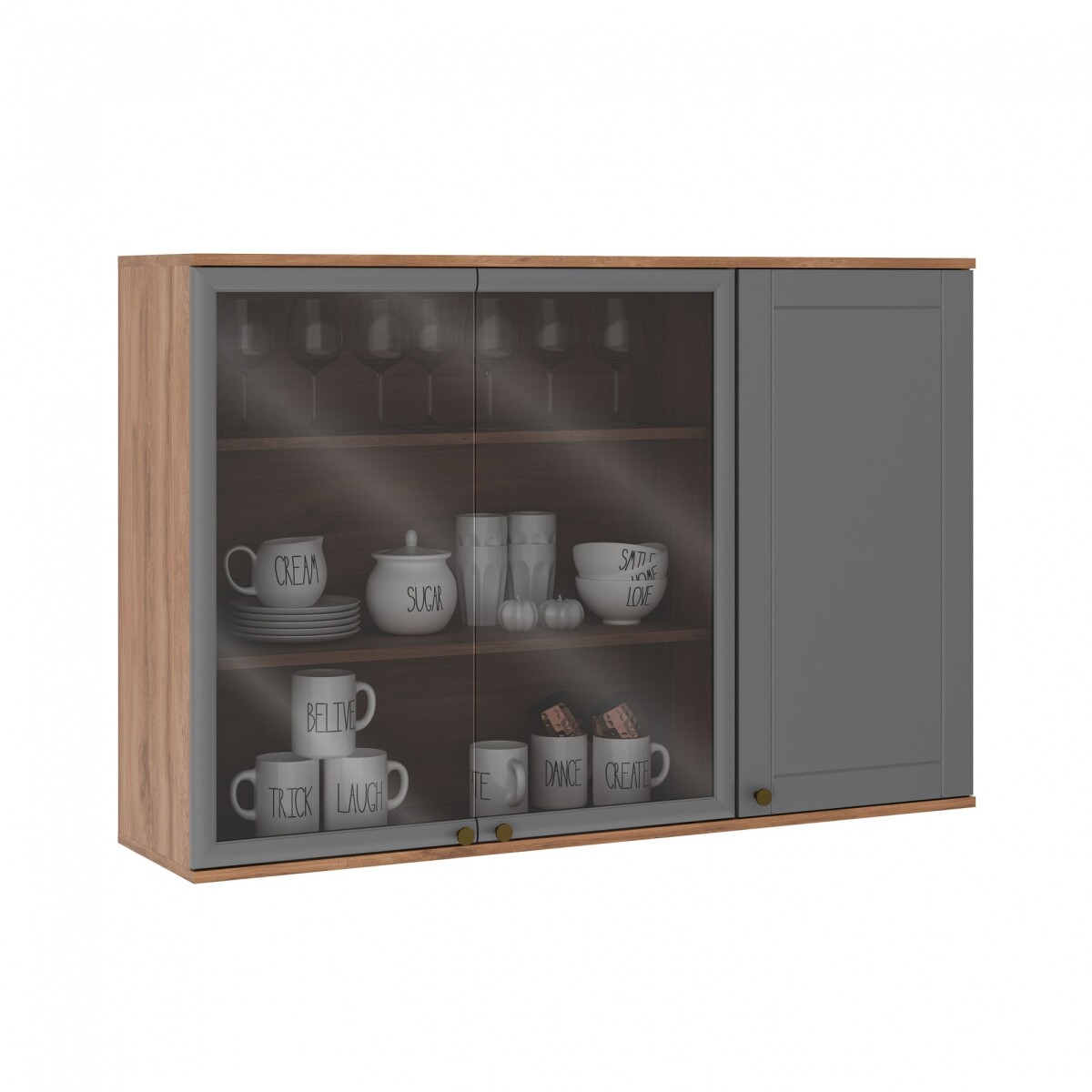 Aéreo Americana - 2 Puertas de Vidrio 1 Puerta 120 cm 