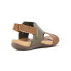 Sandalia Casual Mujer Country Dos Tiras Con Pulsera Whisky-oliva