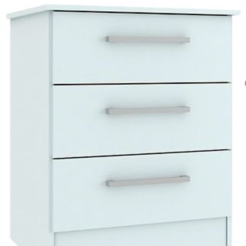 MESA DE LUZ RTD CO 1054 -3 Cajones Blanco/Tabaco Sin color