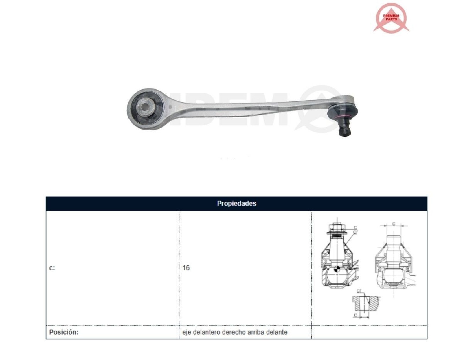 Brazo De Suspension Del Audi Q5/A4 08-17 Der 