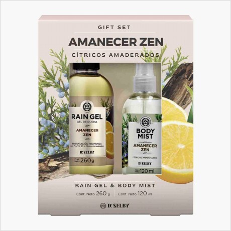 Perfume Pack Rain Gel Amanecer Zen 260g + Body Mist 120ml Perfume Pack Rain Gel Amanecer Zen 260g + Body Mist 120ml