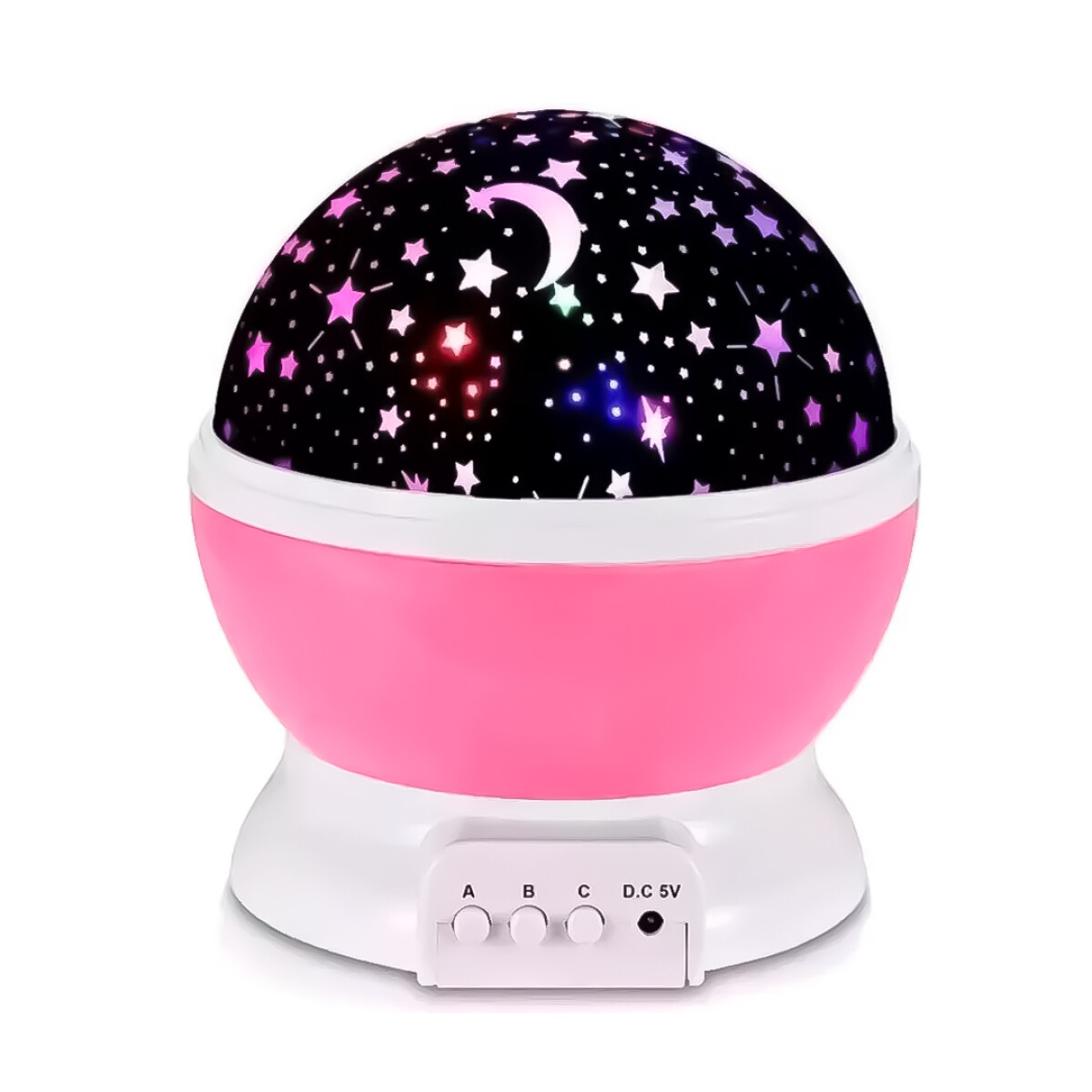 Lámpara Veladora Esfera Giratoria Proyector De Estrellas - Rosa 