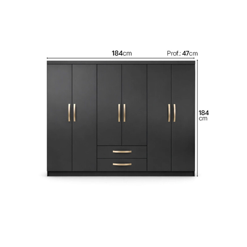 Ropero Placard 6 Puertas 2 Cajones 10 Estantes Ropero Placard 6 Puertas 2 Cajones 10 Estantes