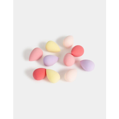 Set De 10 Mini Esponjas Aplicadoras De Maquillaje Love At First Bite Combinacion Multicolor