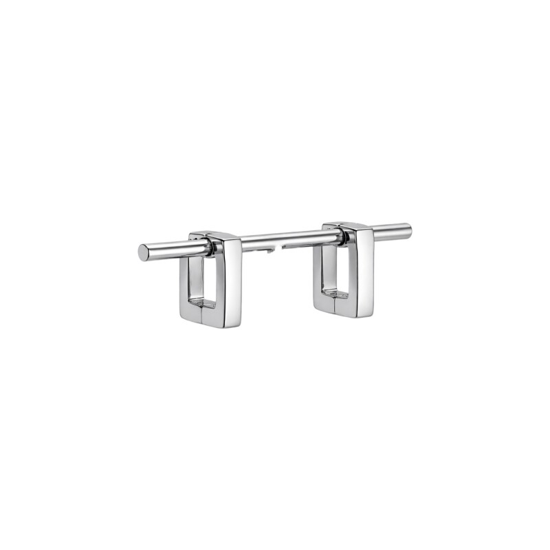 Caravanas Aros Cubo Plata 925 - CA4231 sinpiedra