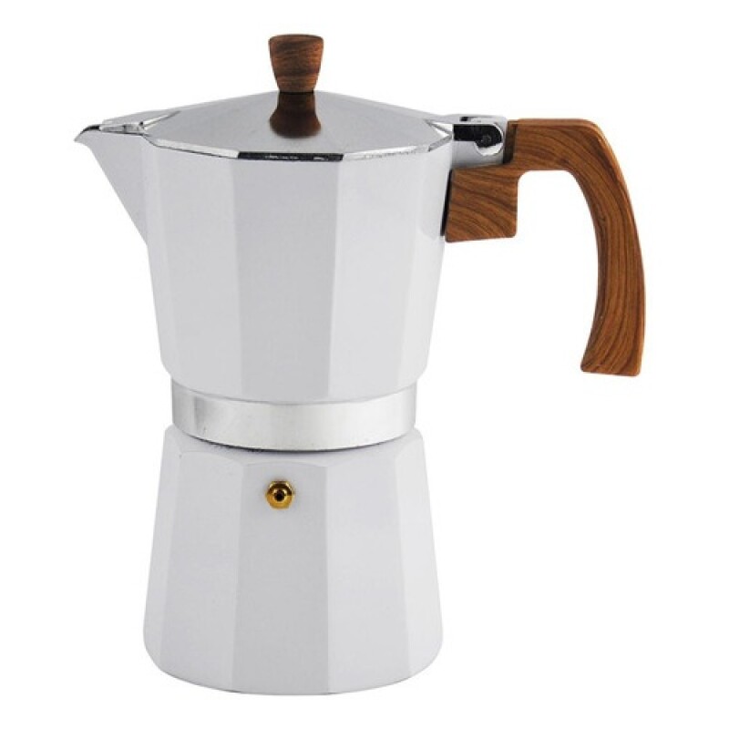 Cafetera Italiana Bastiani en aluminio blanco 9 tazas 450ml Cafetera Italiana Bastiani en aluminio blanco 9 tazas 450ml