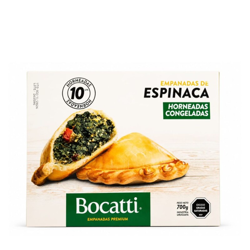 EMPANADAS DE ESPINACA BOCATTI PREMIUM X10 EMPANADAS DE ESPINACA BOCATTI PREMIUM X10