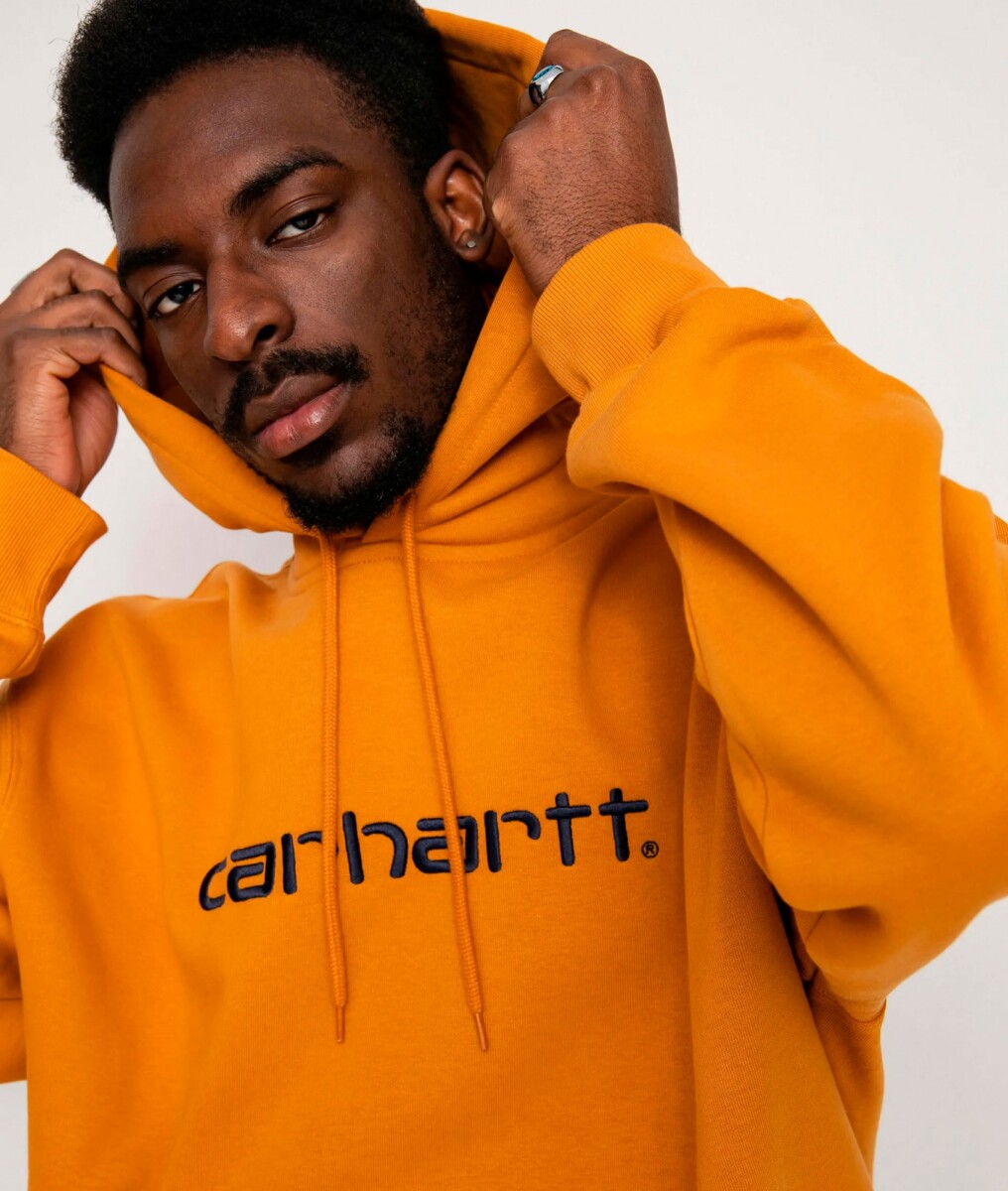 Hooded Carhartt Sweat Ochre Da 