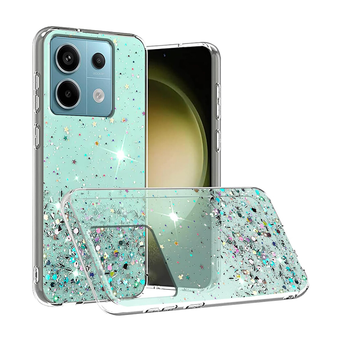 Protector Case TPU Glitter para Xiaomi Redmi 13C - Green 