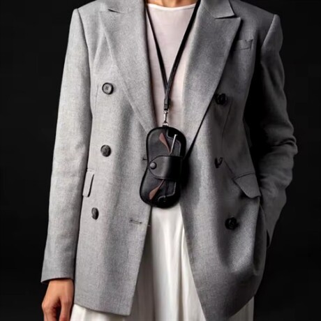 Estuche colgante para lentes Negro