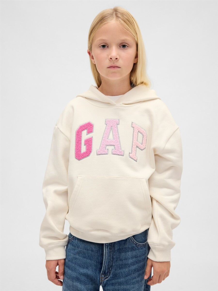Canguro Logo Gap Niña - Ivory Frost 
