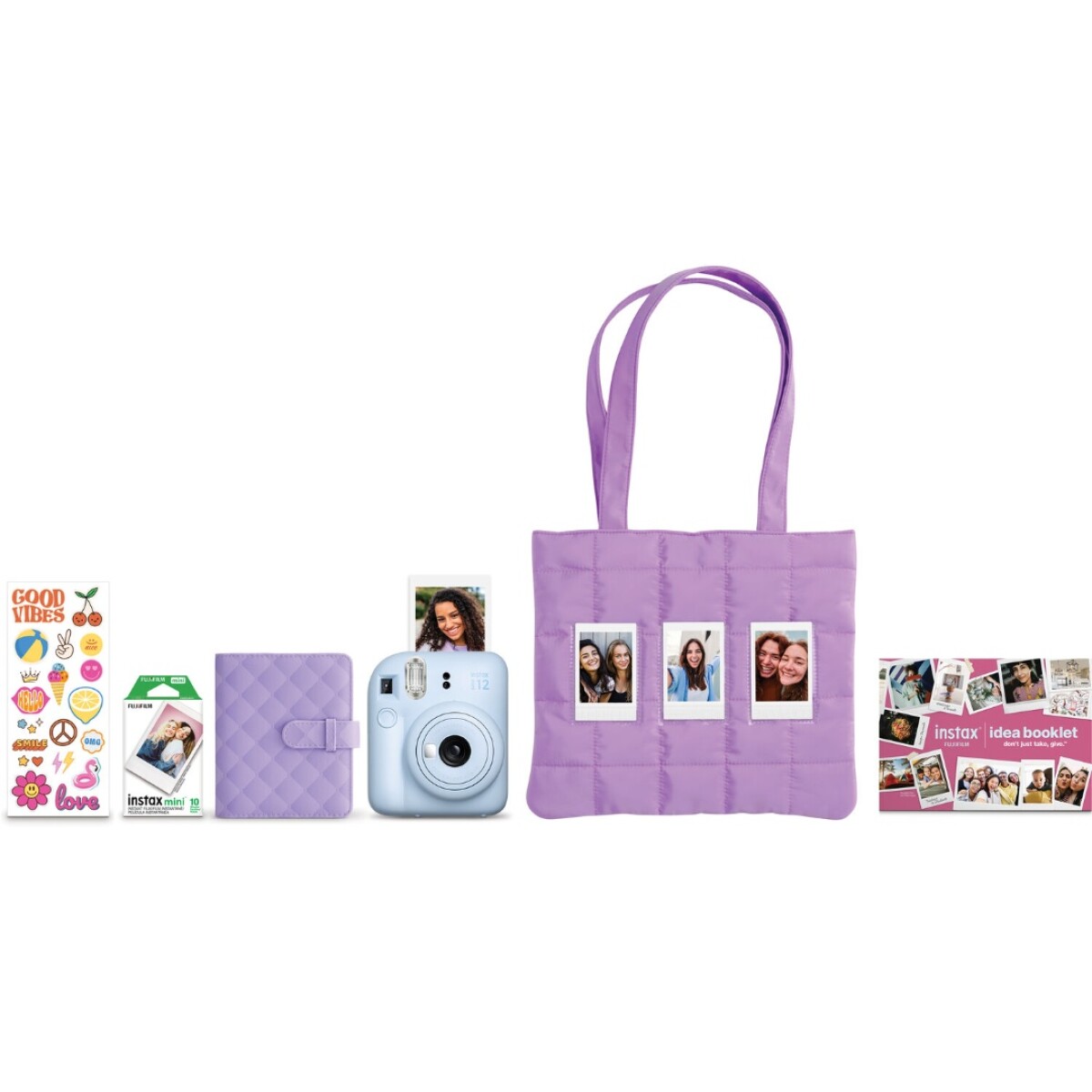 Camara Fujifilm Instax Mini 12 Holiday Bundle Lila 