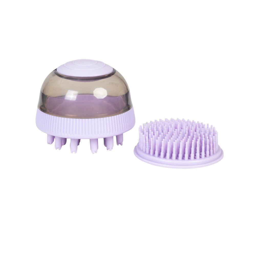 CEPILLO SILICONA PLASTICO-Y-SILICONA MULTICOLOR C/DISPENSADOR DE SHAMPOO