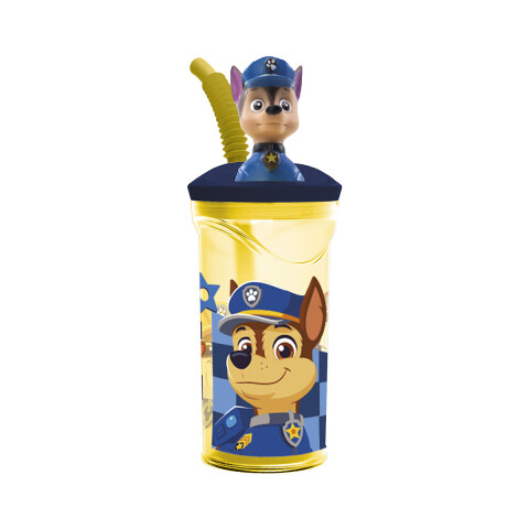 Vaso Alto con Forma 3D Paw Patrol 18 cm 360ml CHASE