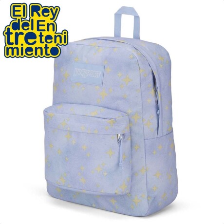 Mochila Jansport Superbreak Plus 25 L Notebook 15'' Celeste Con Estrellas