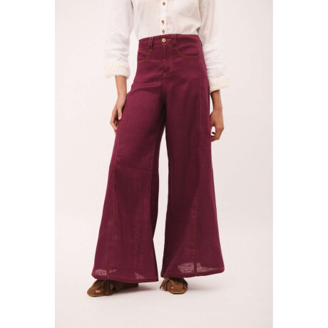 Pantalon Wide Xl Linen Ss26 Uva